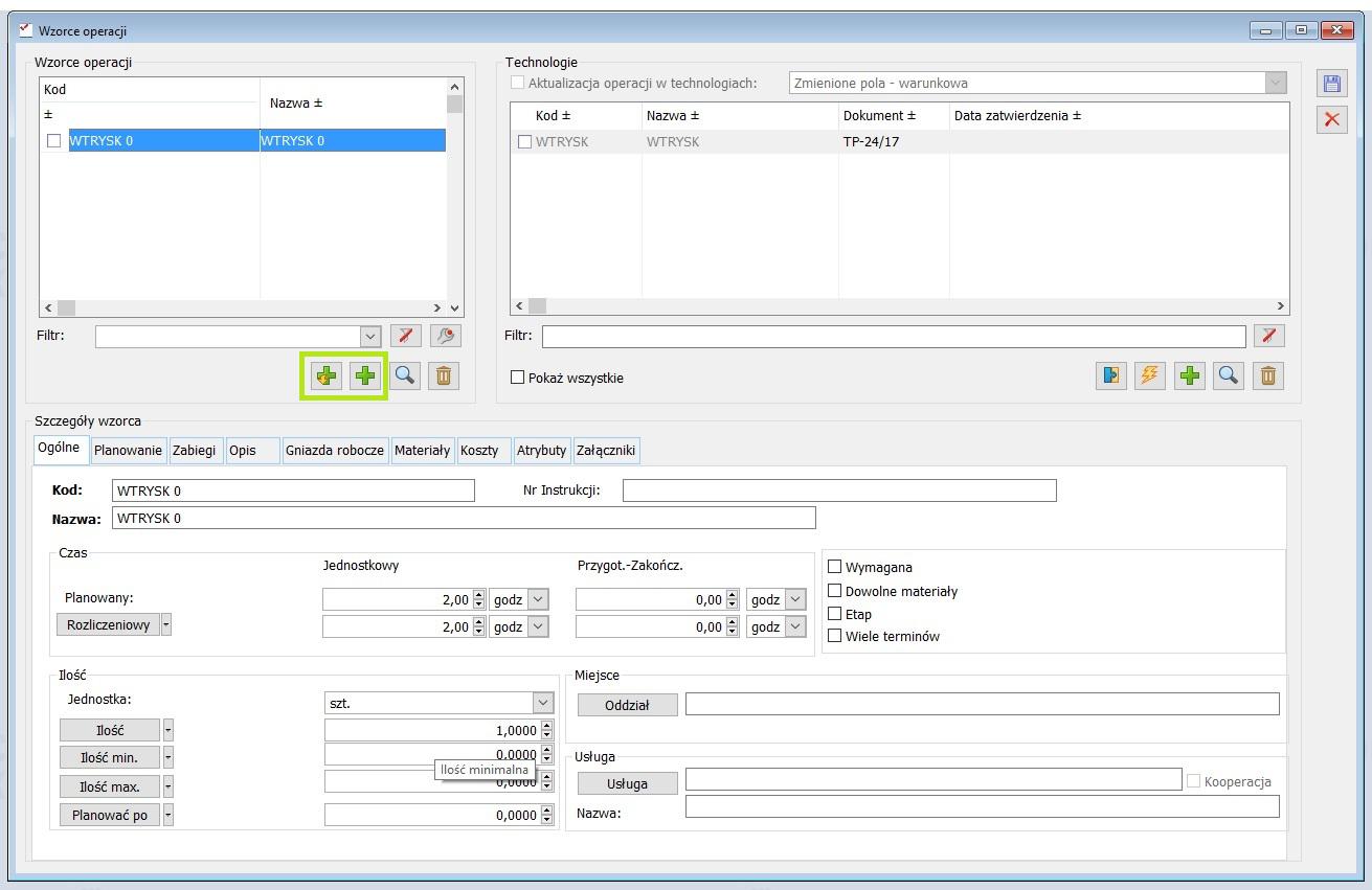 Jak w module Produkcja Comarch ERP XL wykorzystać wzorce operacji w celu automatyzacji zmian2
